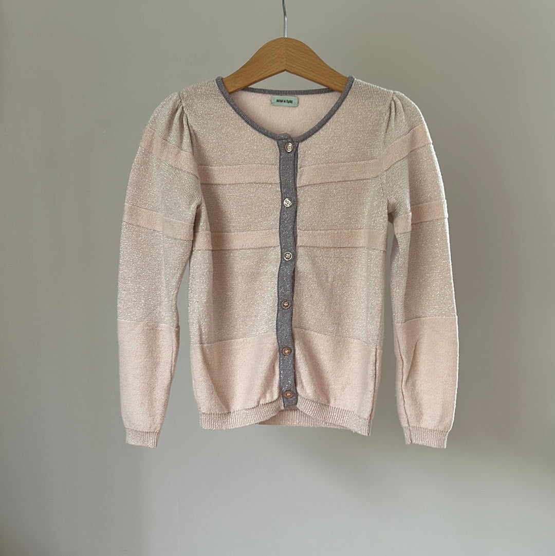 Strickjacke mit Glitzer - Gr. 116