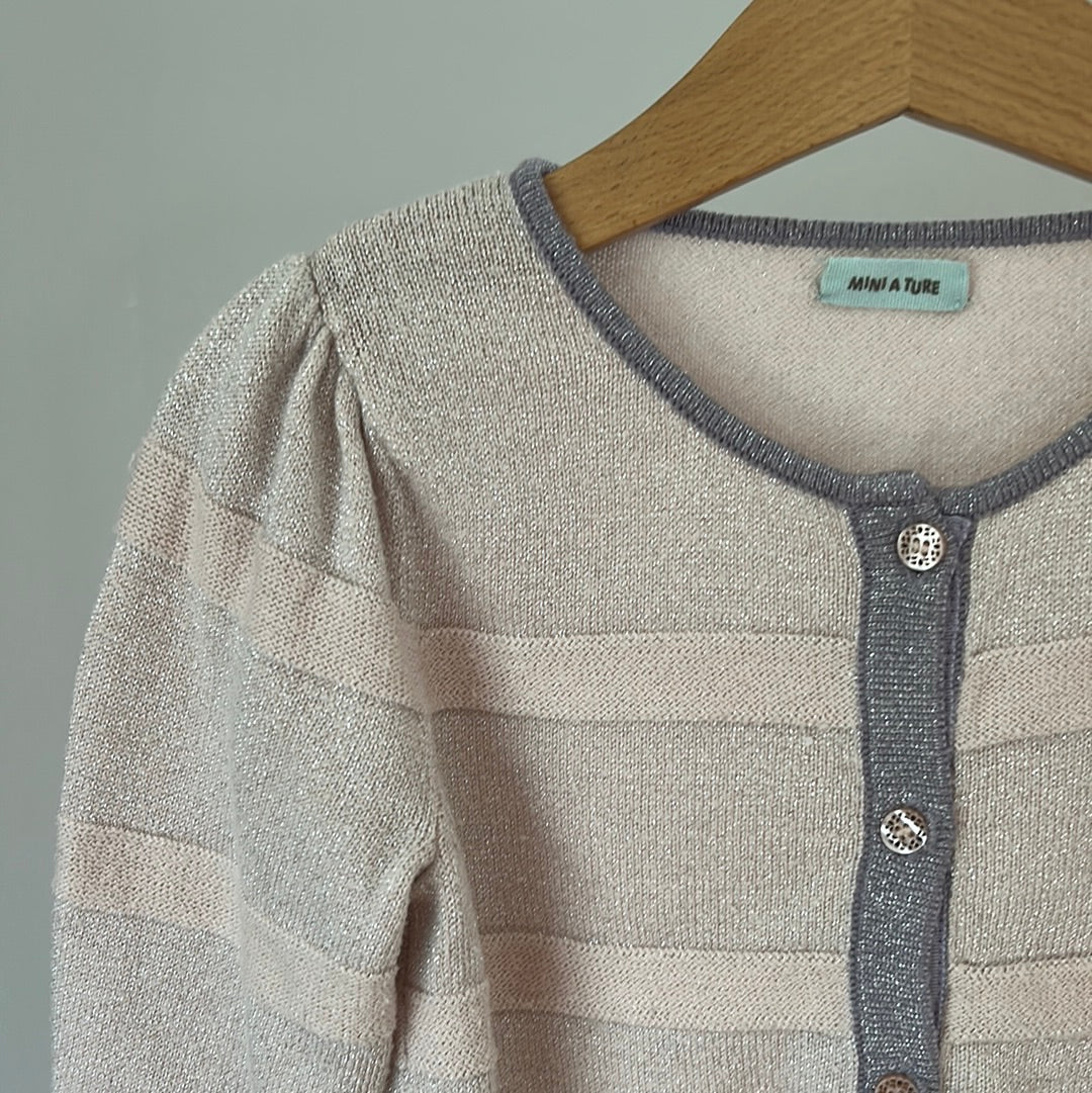 Strickjacke mit Glitzer - Gr. 116
