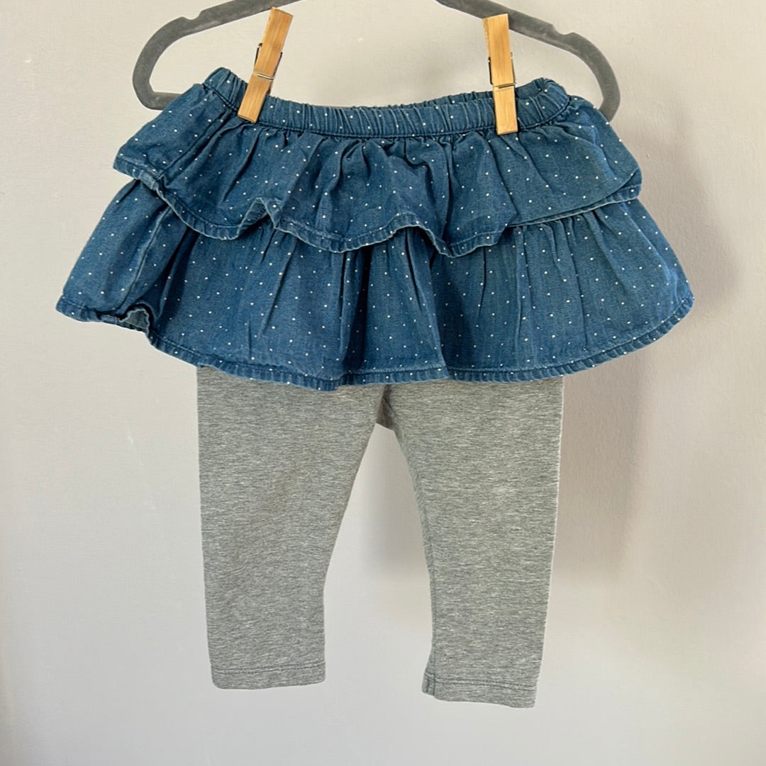 Jeansrock mit Leggings - Gr. 68