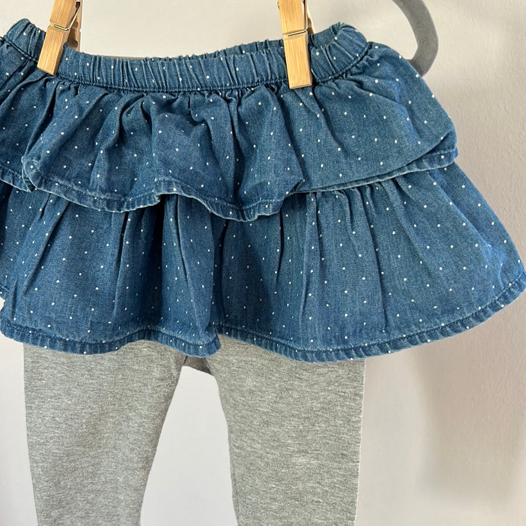 Jeansrock mit Leggings - Gr. 68